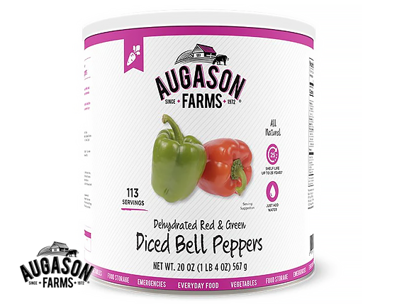 AF: Dehydrated Diced Red & Green Bell Peppers Can